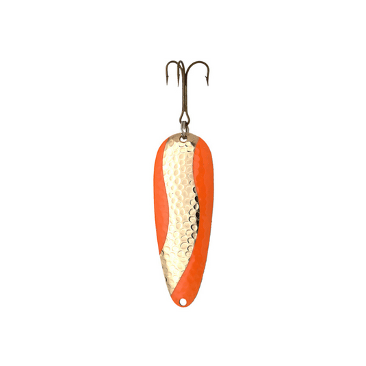 Lucky Strike Devil Bait 3" Hammered Orange Spoon